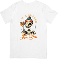 Thumbnail for I'm A Sucker For You Skeleton T-Shirt | Funny Valentine Lollipop Graphic Tee | Love Gift
