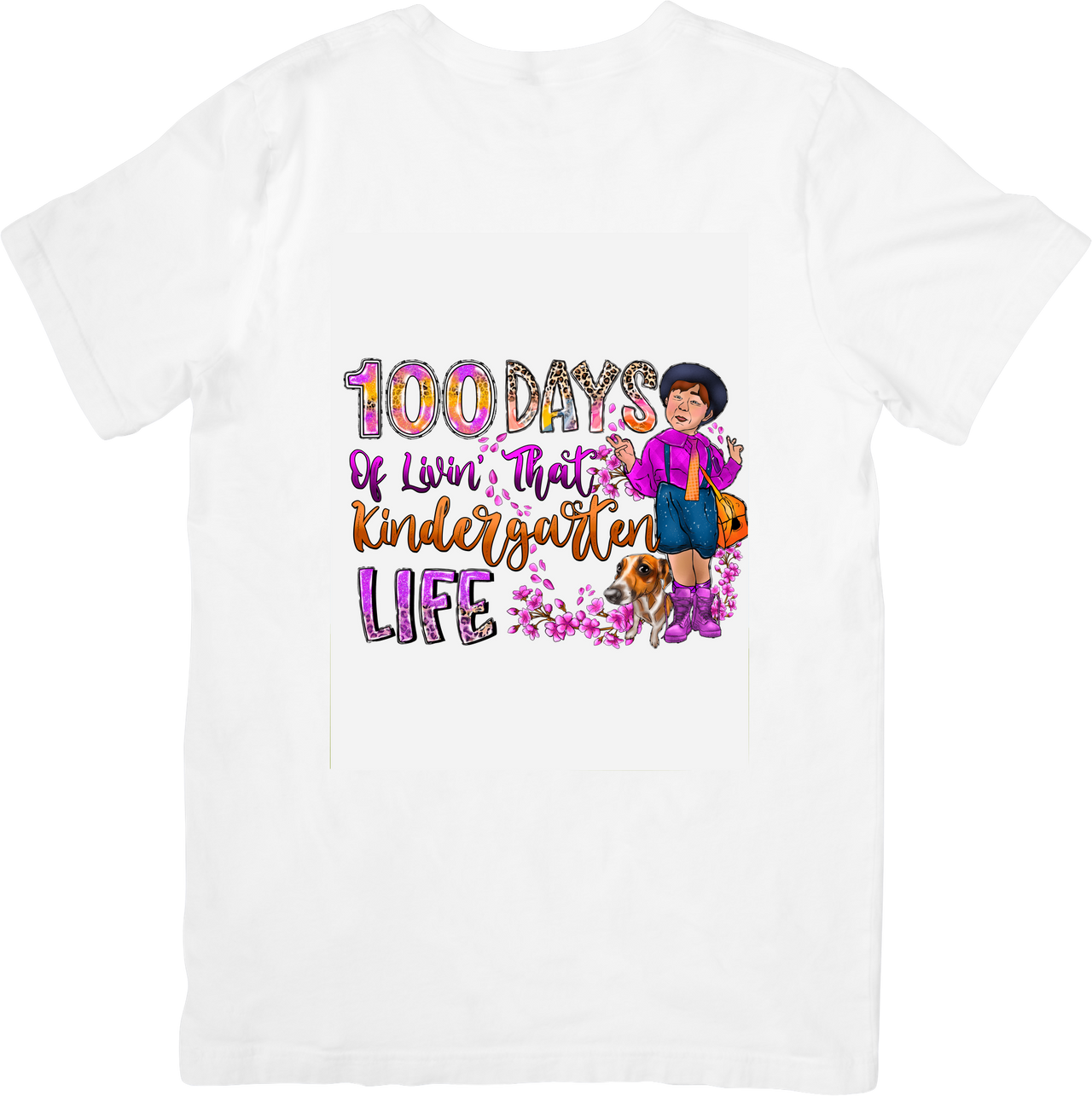 100 Days Of Livin' That Kindergarten Life T-Shirt | Cute Boy Graphic Tee | 100th Day Of School