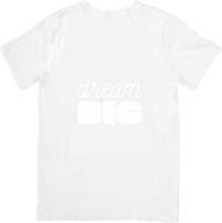 Thumbnail for Dream Big Minimalist T-Shirt | Subtle White Tonal Script Graphic Tee | Motivational Gift