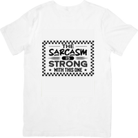 Thumbnail for The Sarcasm Is Strong With This One T-Shirt | Funny Checkered Graphic Tee | Sarcastic Gift