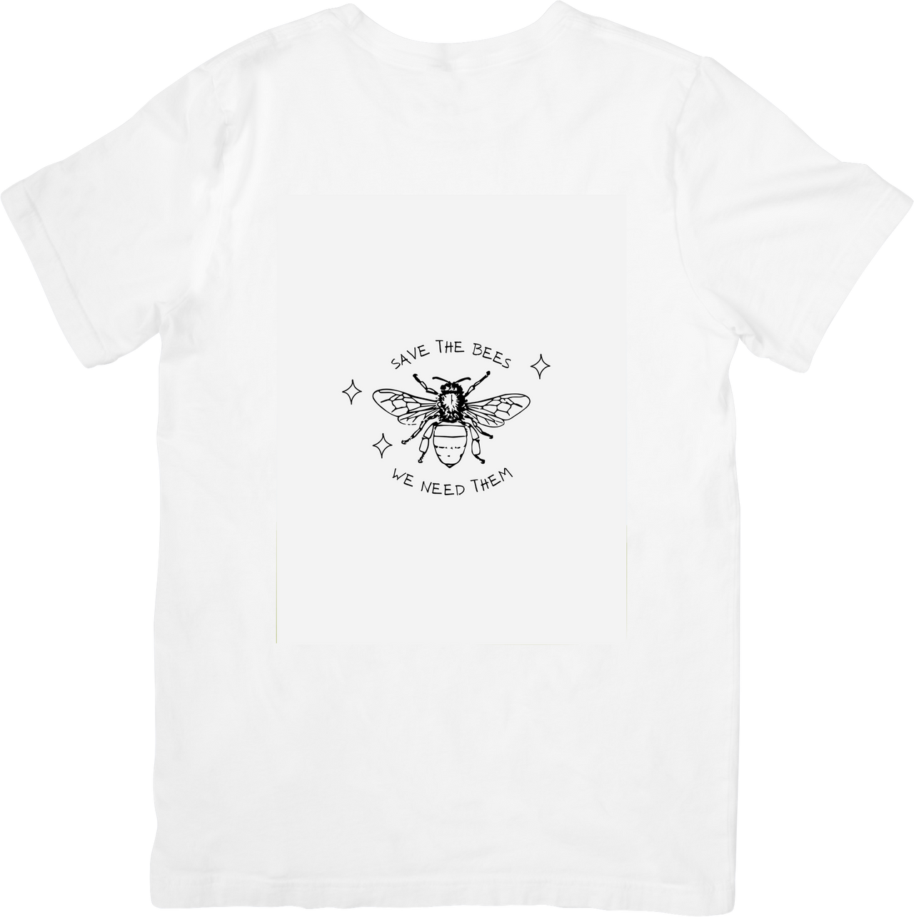 Save The Bees We Need Them T-Shirt | Minimalist Bee Line Art Graphic Tee | Eco Lover Gift