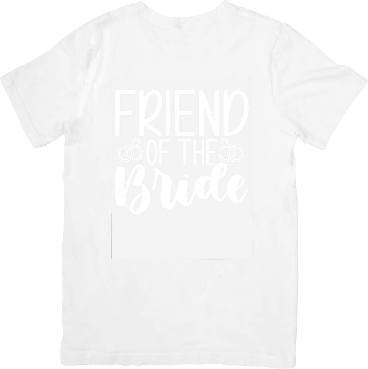 Friend Of The Bride Minimalist T-Shirt | Tonal Wedding Ring Graphic Tee | Bridal Gift