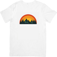 Thumbnail for Adventure Mountain Sunset T-Shirt | Retro Outdoor Wilderness Graphic Tee | Hiking Gift
