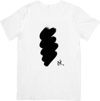 Thumbnail for Abstract Black Brushstroke OK T-Shirt | Minimalist Artistic Graphic Tee | Unisex Aesthetic