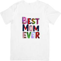 Thumbnail for Best Mom Ever Colorful T-Shirt | Patterned Letters Graphic Tee | Mother's Day Gift