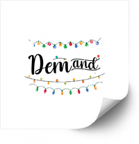 Thumbnail for Demand Christmas Lights Sticker | Festive Holiday String Lights Vinyl Decal