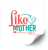 Thumbnail for Like Mother Heart & Arrow Sticker | Cute Mom Quote Vinyl Decal